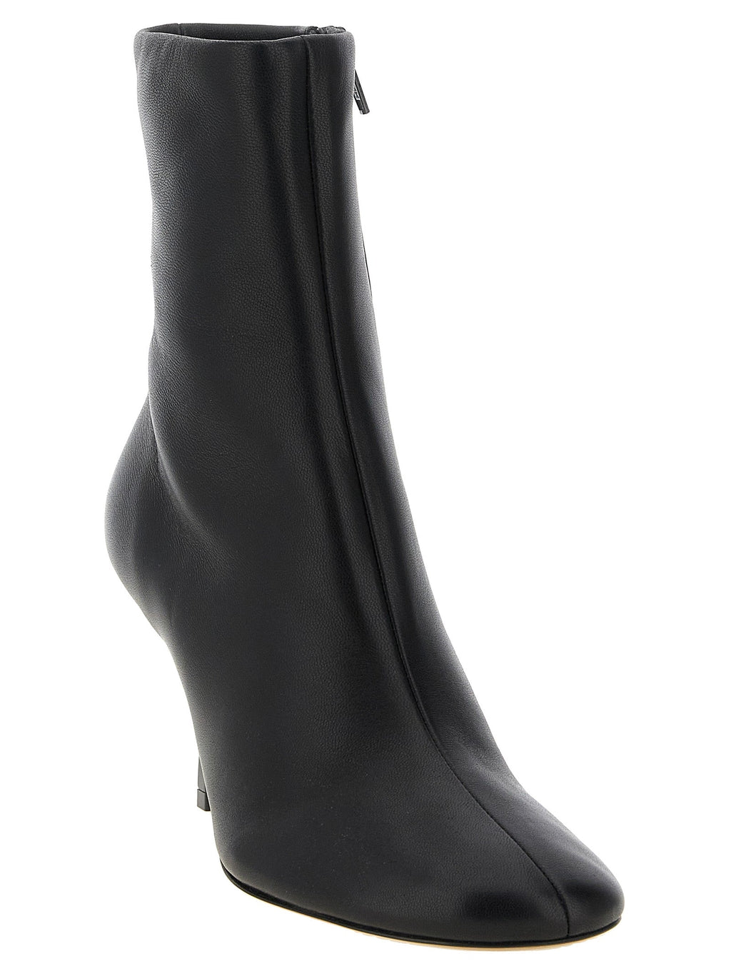 Jacquemus Black Lamb Leather Ankle Boots