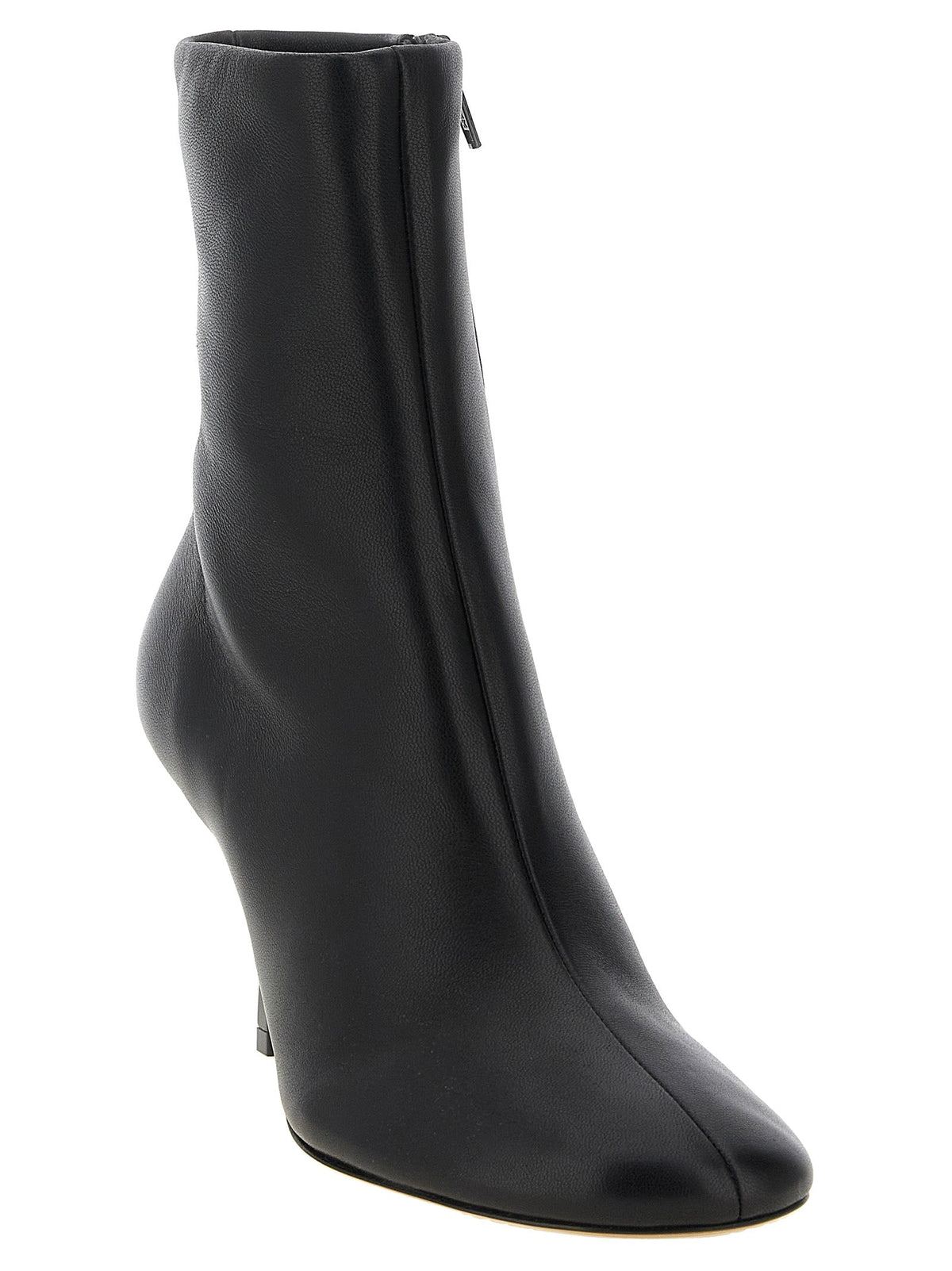 Jacquemus Black Lamb Leather Ankle Boots