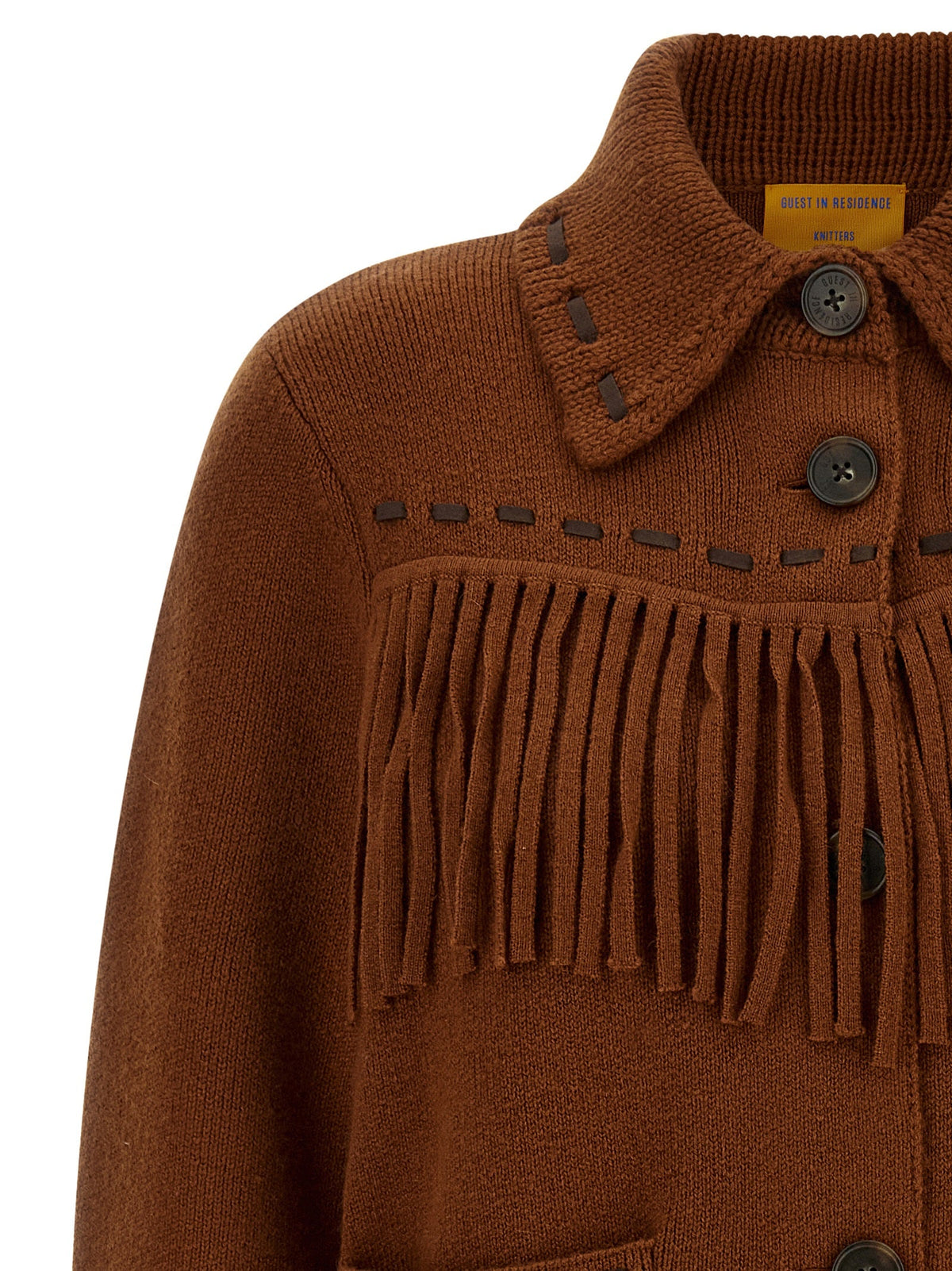 Guest in Residence Brown Wool Full-Length Jacket