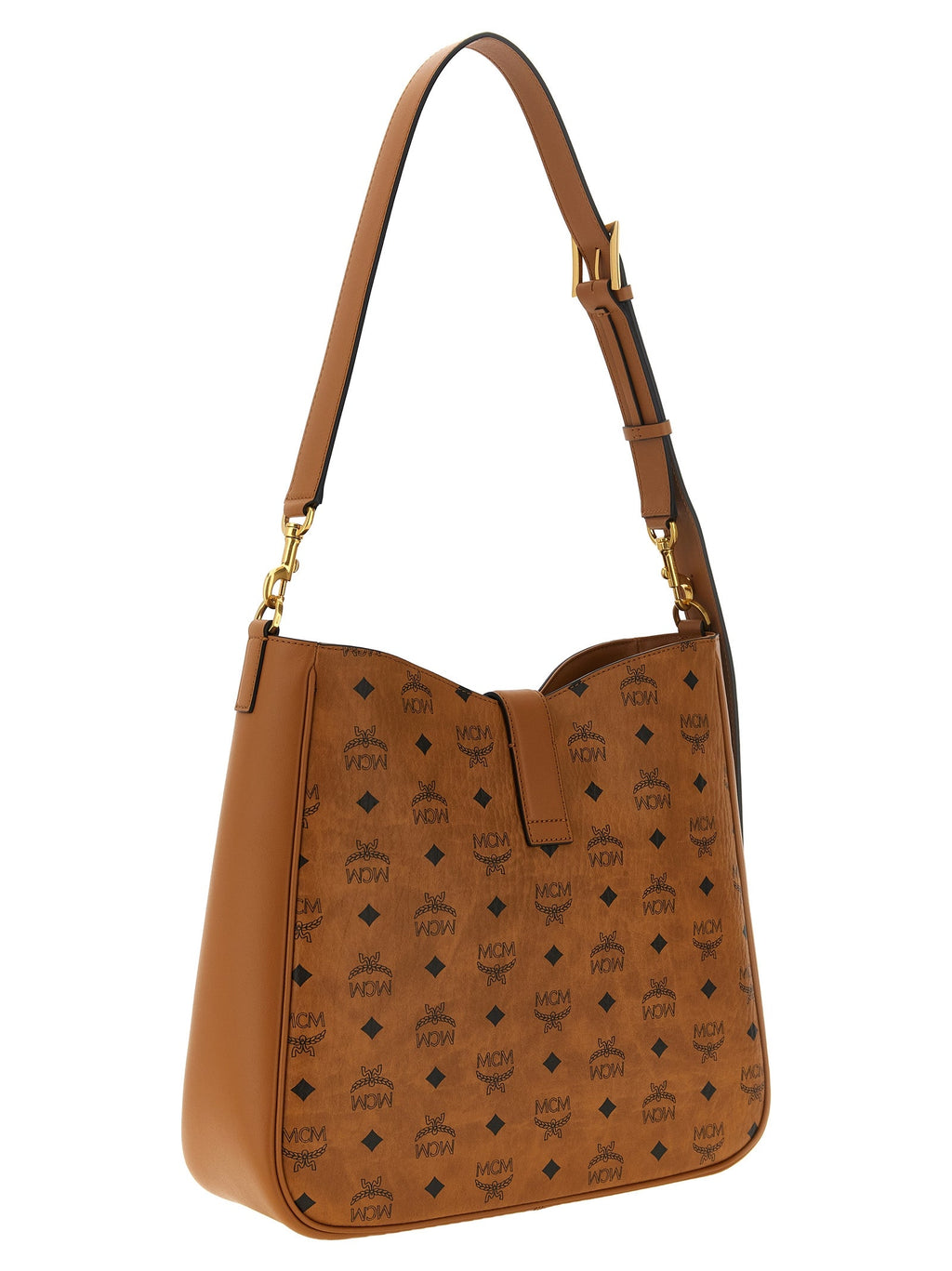 MCM Brown Polyethylene Shoulder Bag