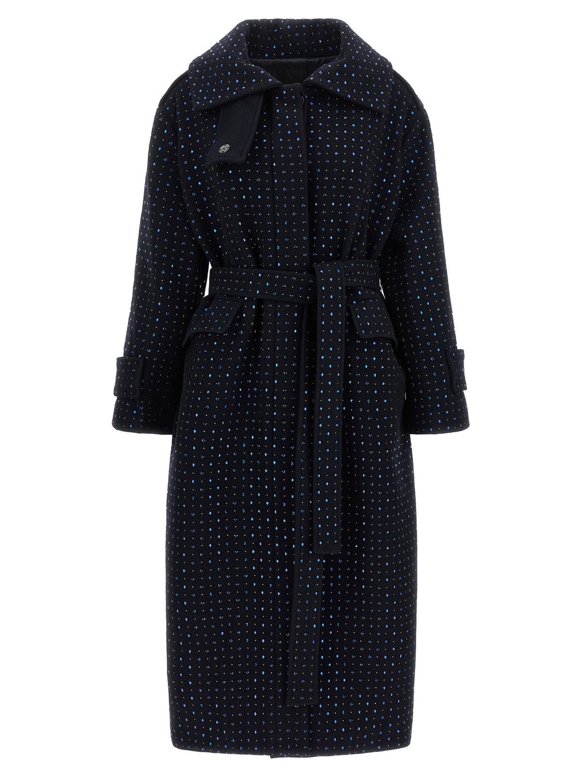 PINKO Blue Wool Coat