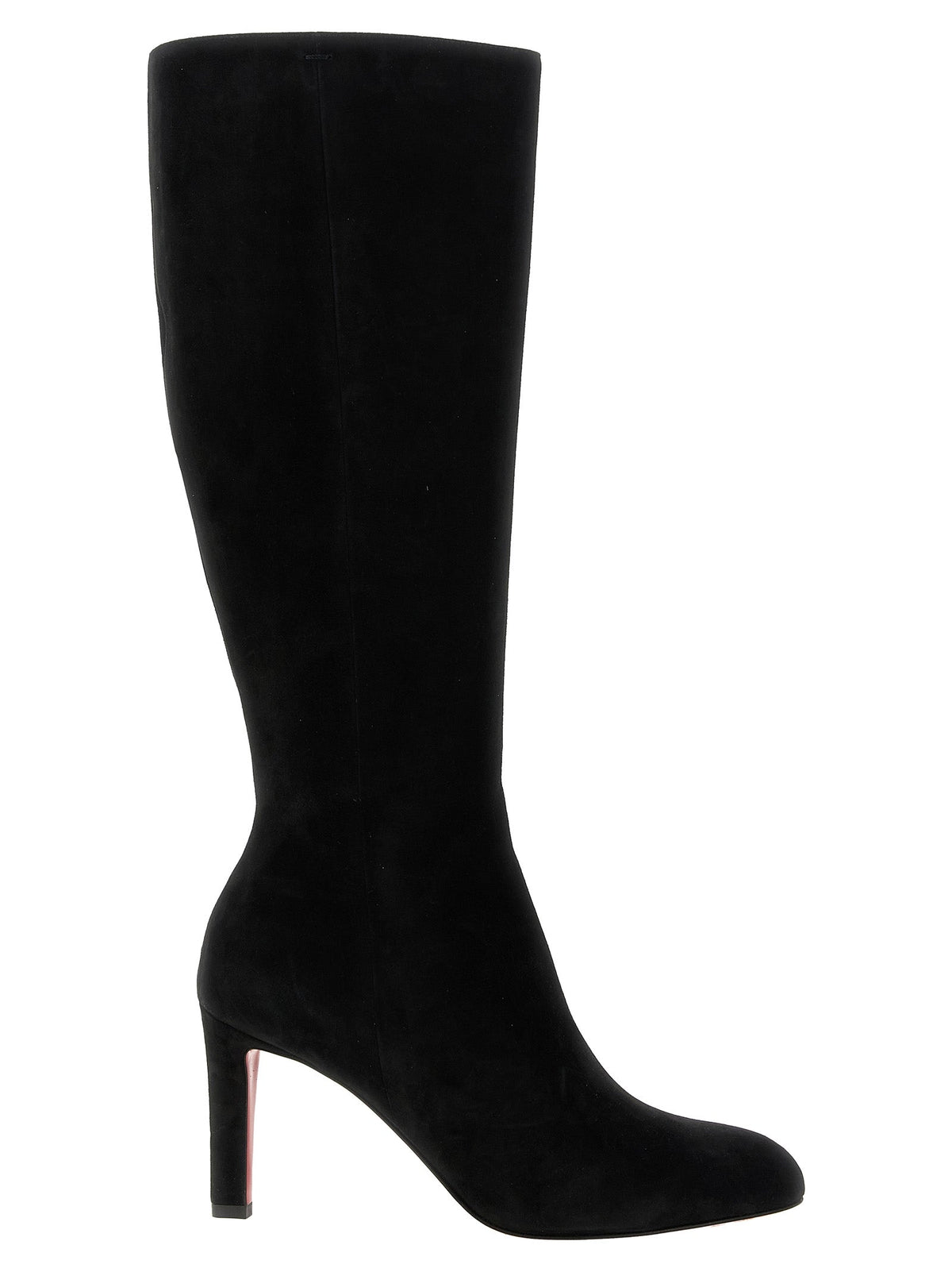 Christian Louboutin Black Calfskin Over The Knee