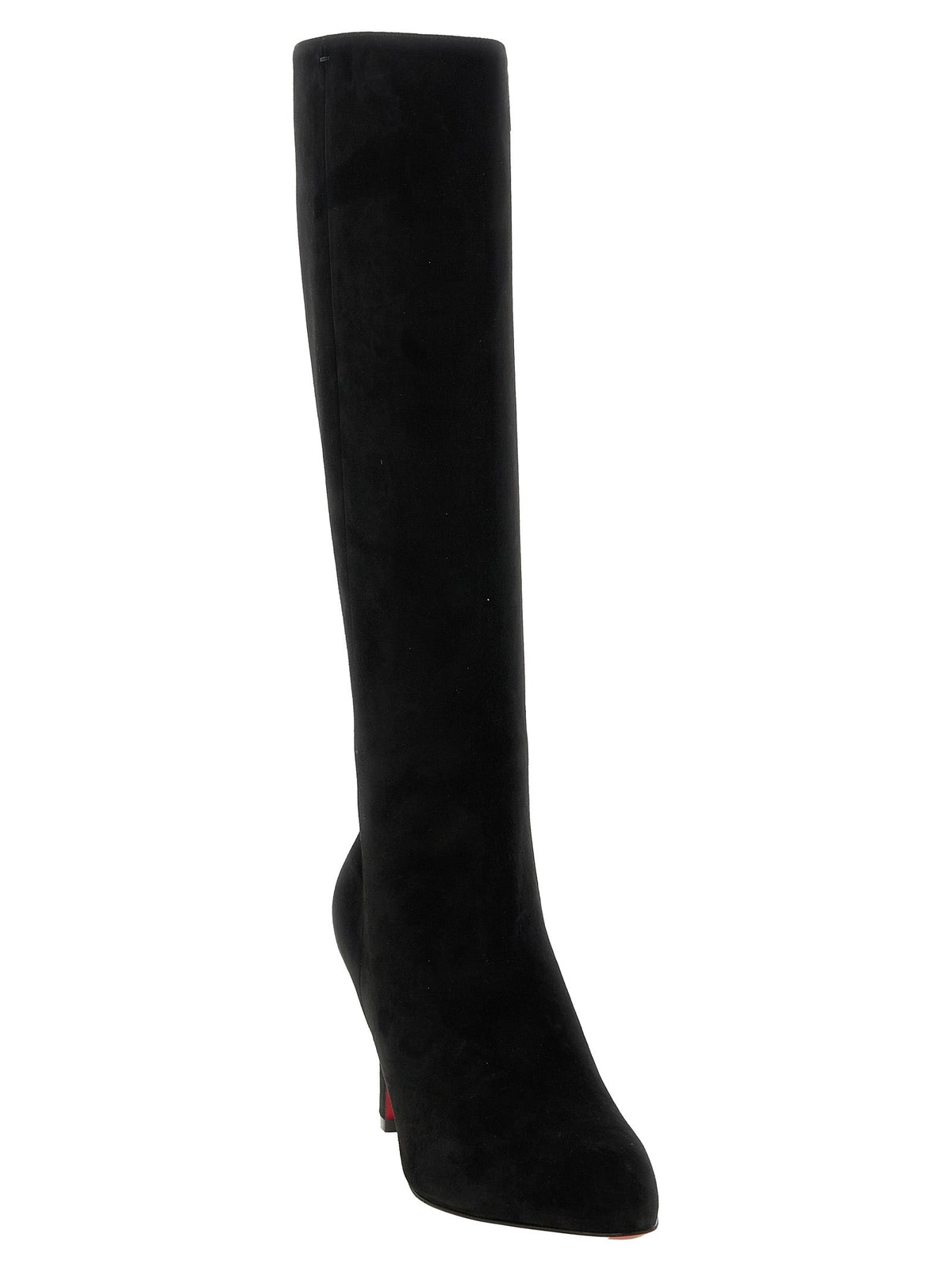 Christian Louboutin Black Calfskin Over The Knee