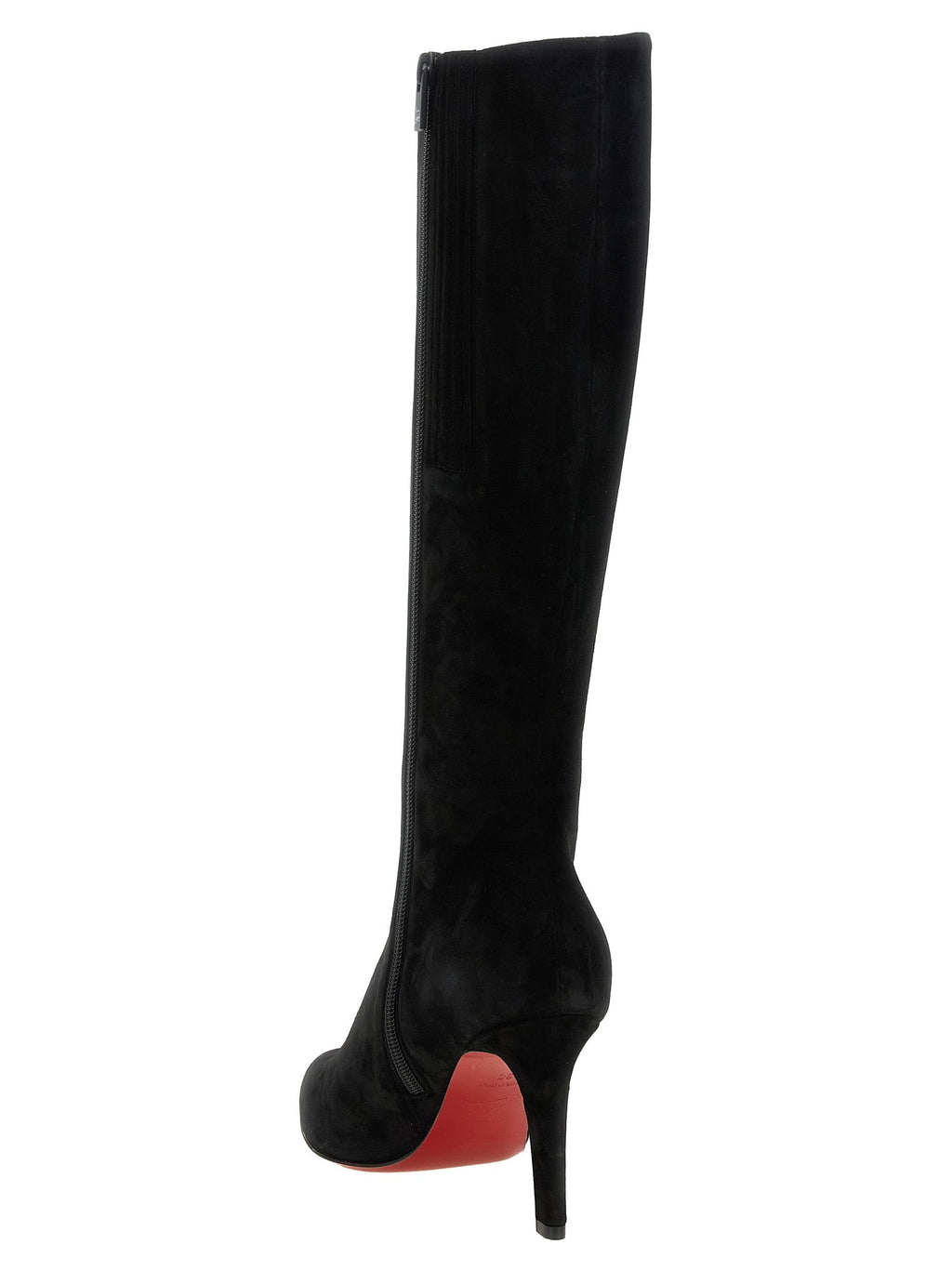 Christian Louboutin Black Calfskin Over The Knee