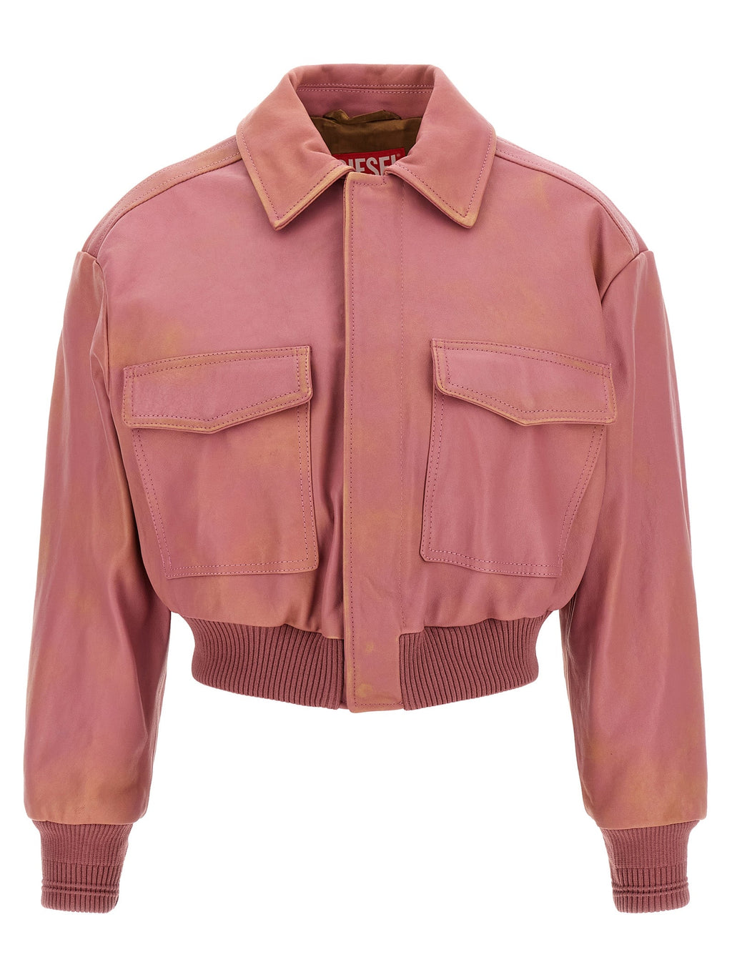 Diesel Multicolor Lamb Leather Leather Jacket