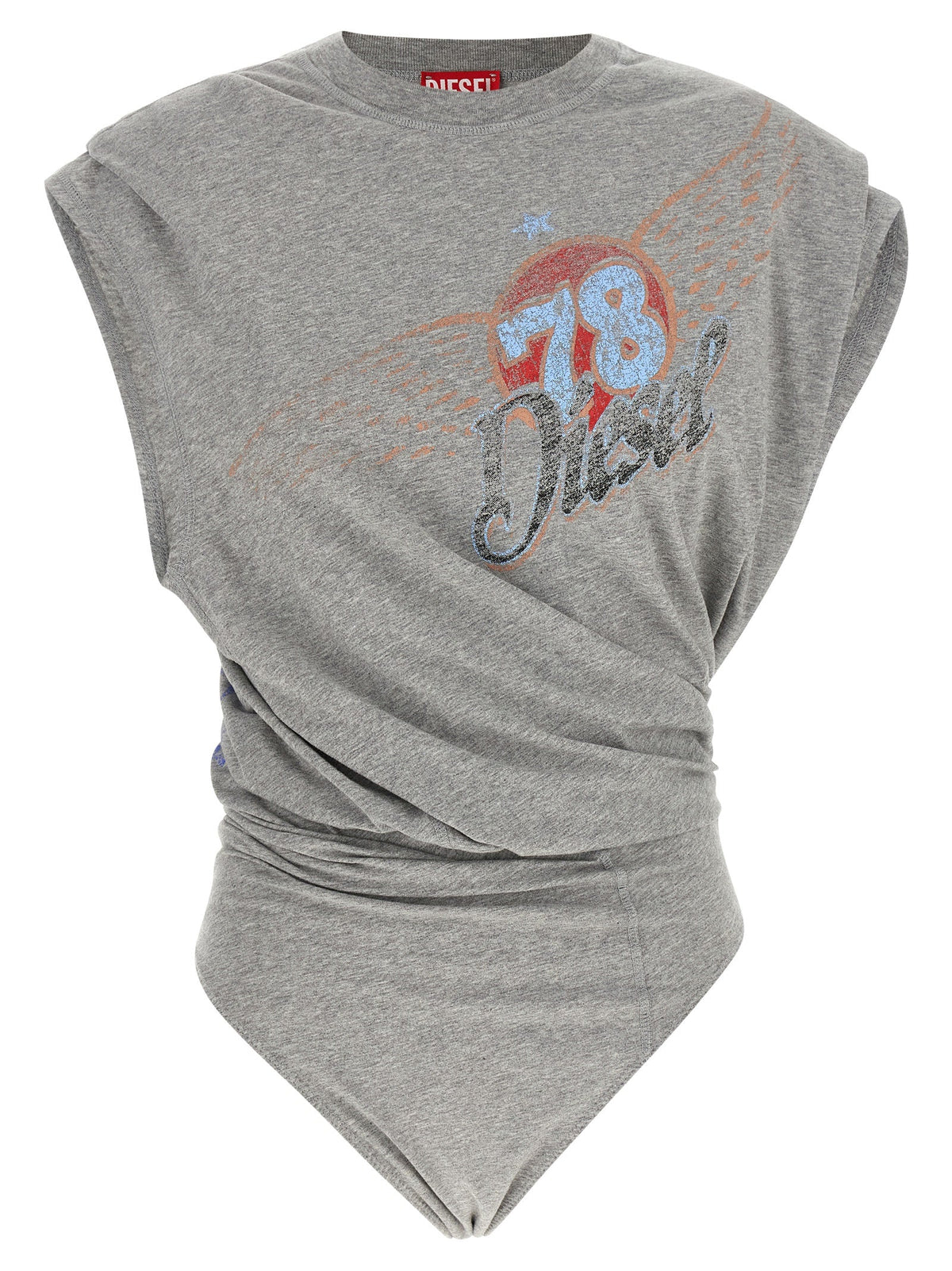 Diesel Gray Cotton Bodysuit