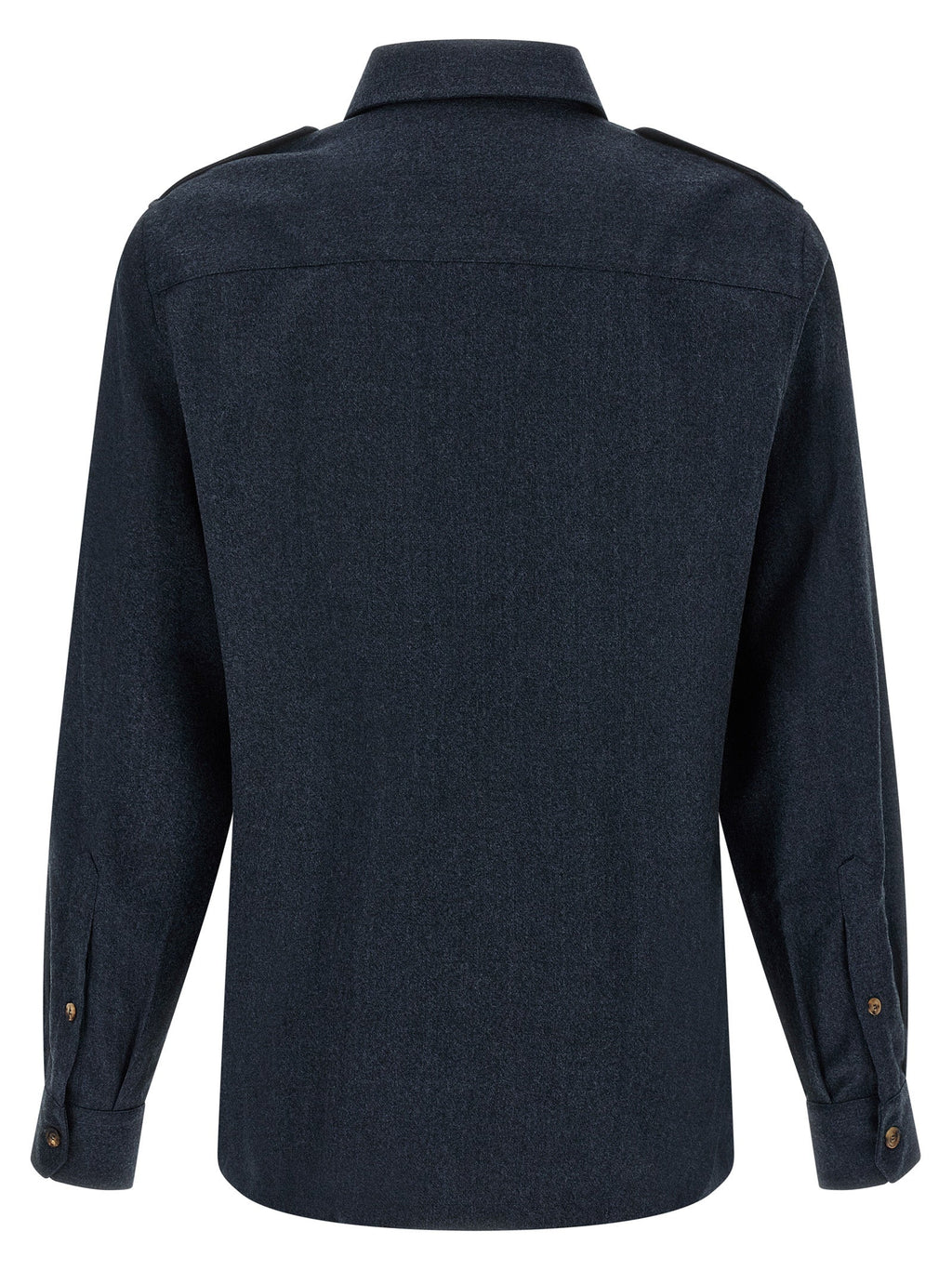 Brunello Cucinelli Blue Virgin Wool Blouse