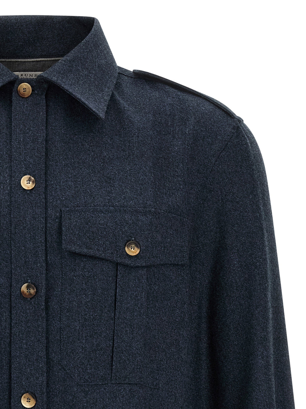 Brunello Cucinelli Blue Virgin Wool Blouse