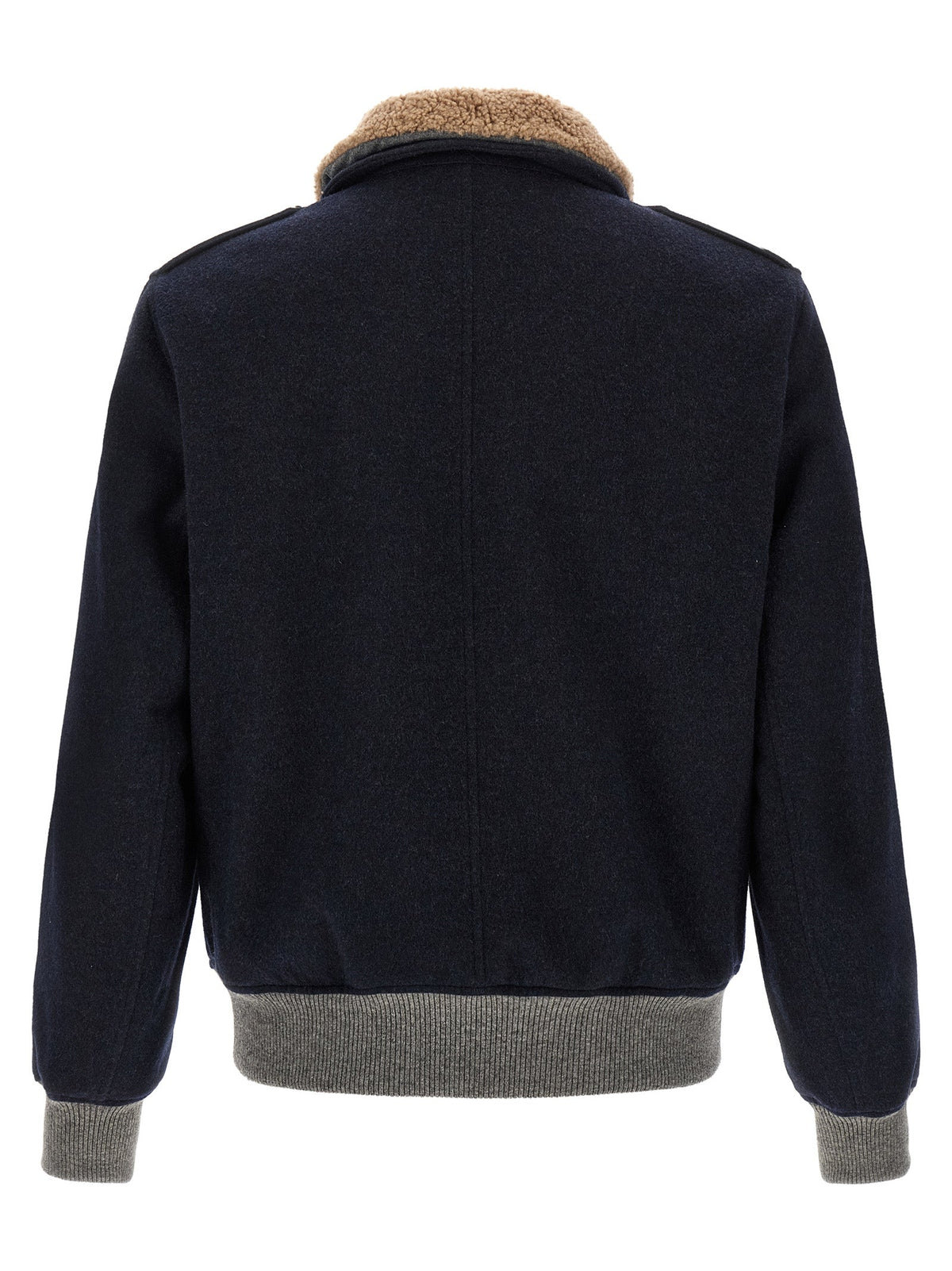 Brunello Cucinelli Blue Cashmere Bomber