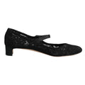 Dolce & Gabbana Black Vally Taormina Floral Lace Pumps Shoes