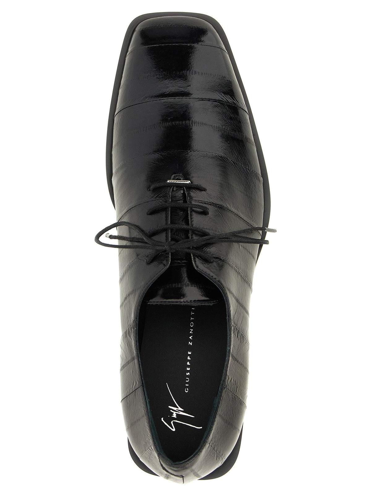 Giuseppe Zanotti Black Leather Oxfords And Derbies
