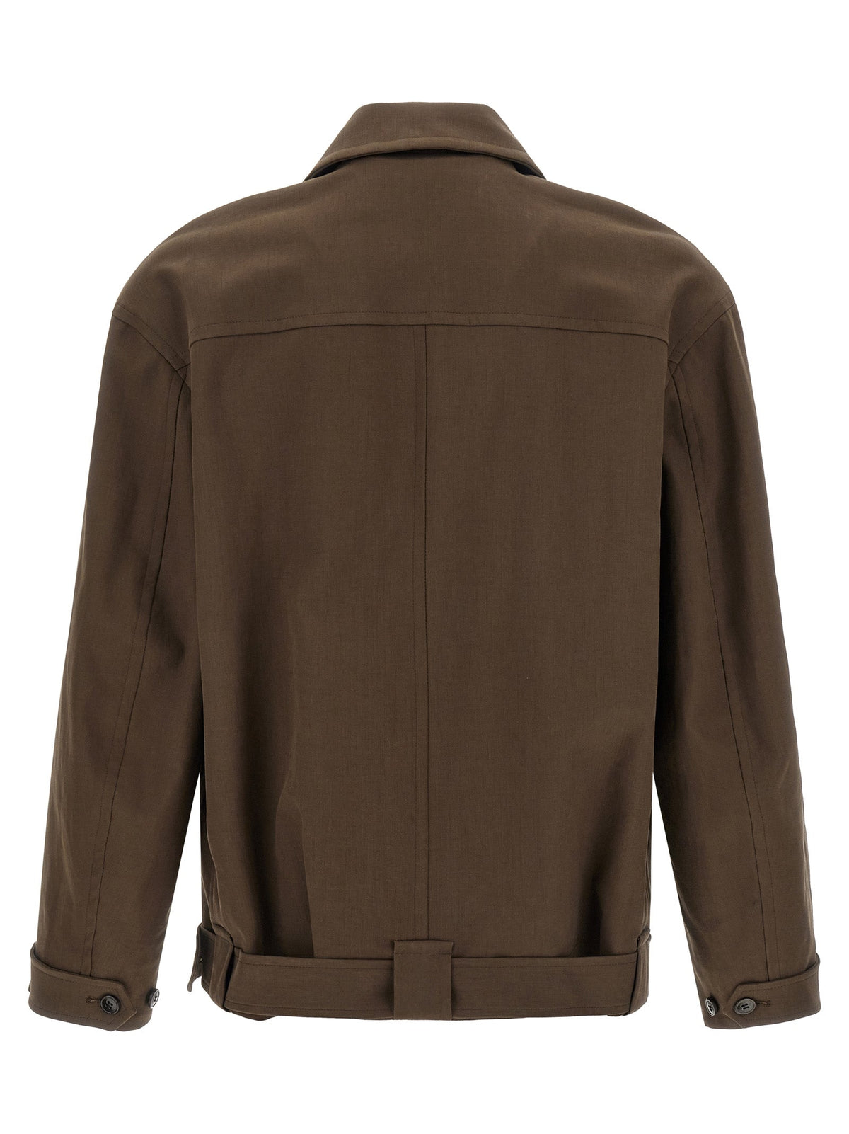 Dries Van Noten Brown Cotton Full-Length Jacket