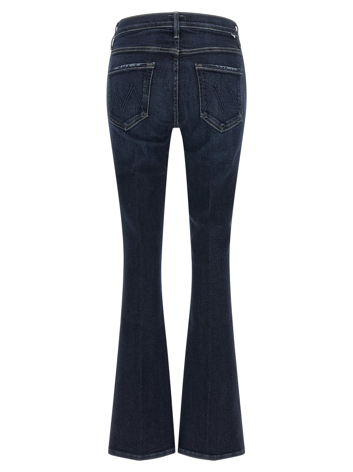 Mother Denim Blue Cotton Flared Jeans