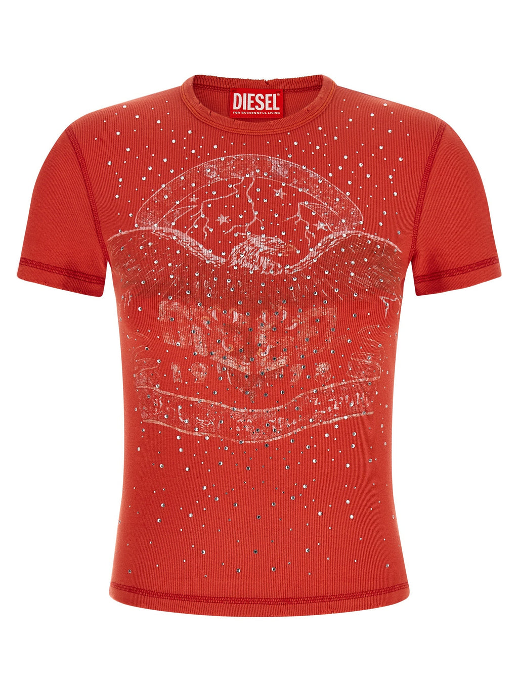 Diesel Red Cotton T-Shirt