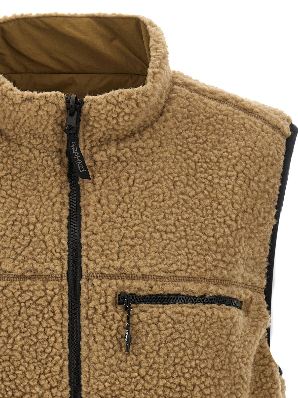 Gramicci Beige Polyester Sleeveless Jacket