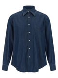 Brunello Cucinelli Blue Cotton Blouse