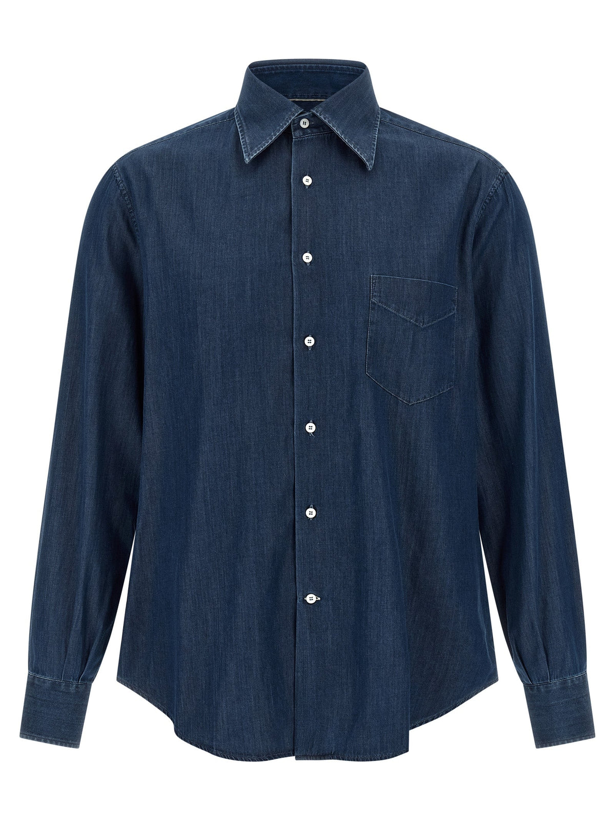 Brunello Cucinelli Blue Cotton Blouse