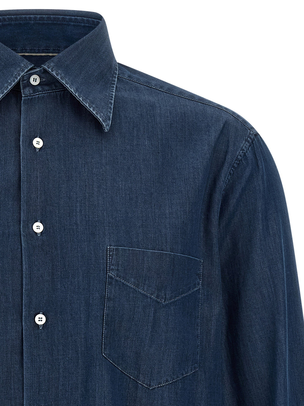 Brunello Cucinelli Blue Cotton Blouse
