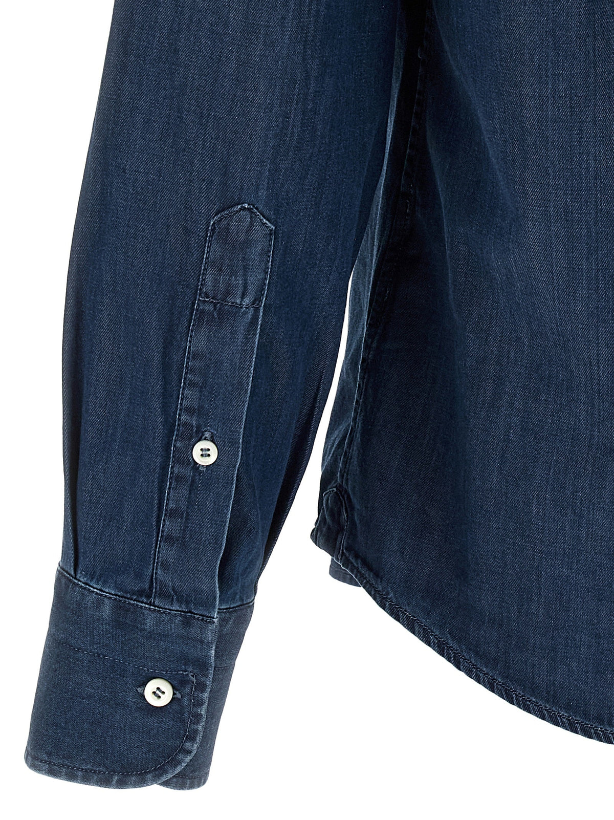 Brunello Cucinelli Blue Cotton Blouse