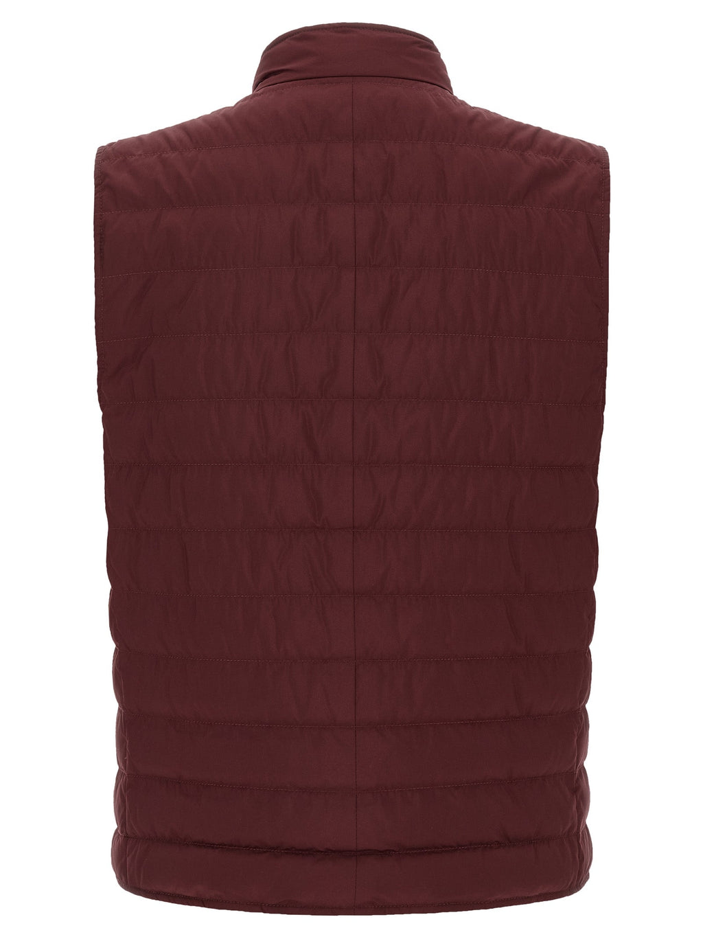 Brunello Cucinelli Bordeaux Polyester Sleeveless Jacket