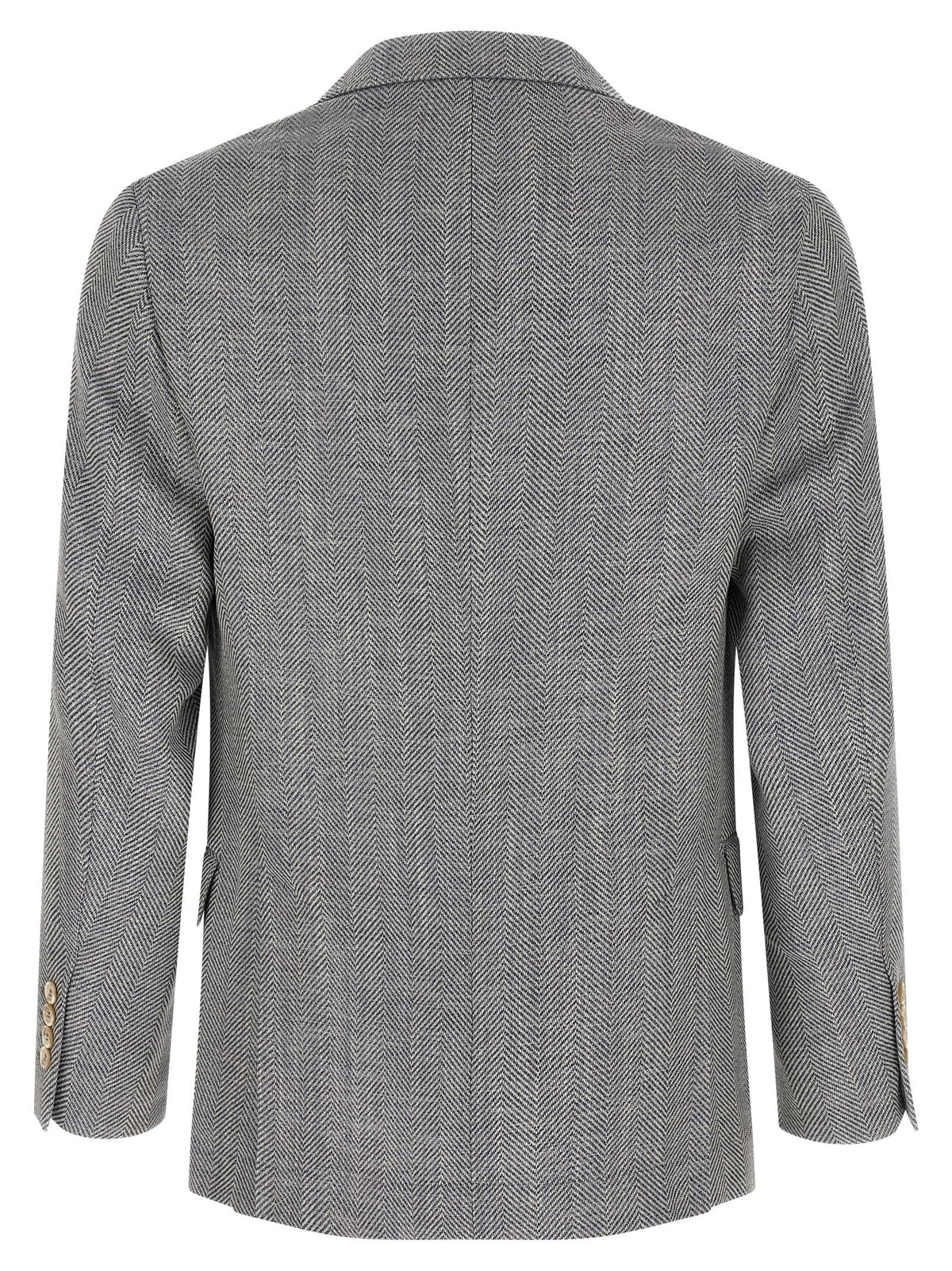Brunello Cucinelli Gray Wool Blazer