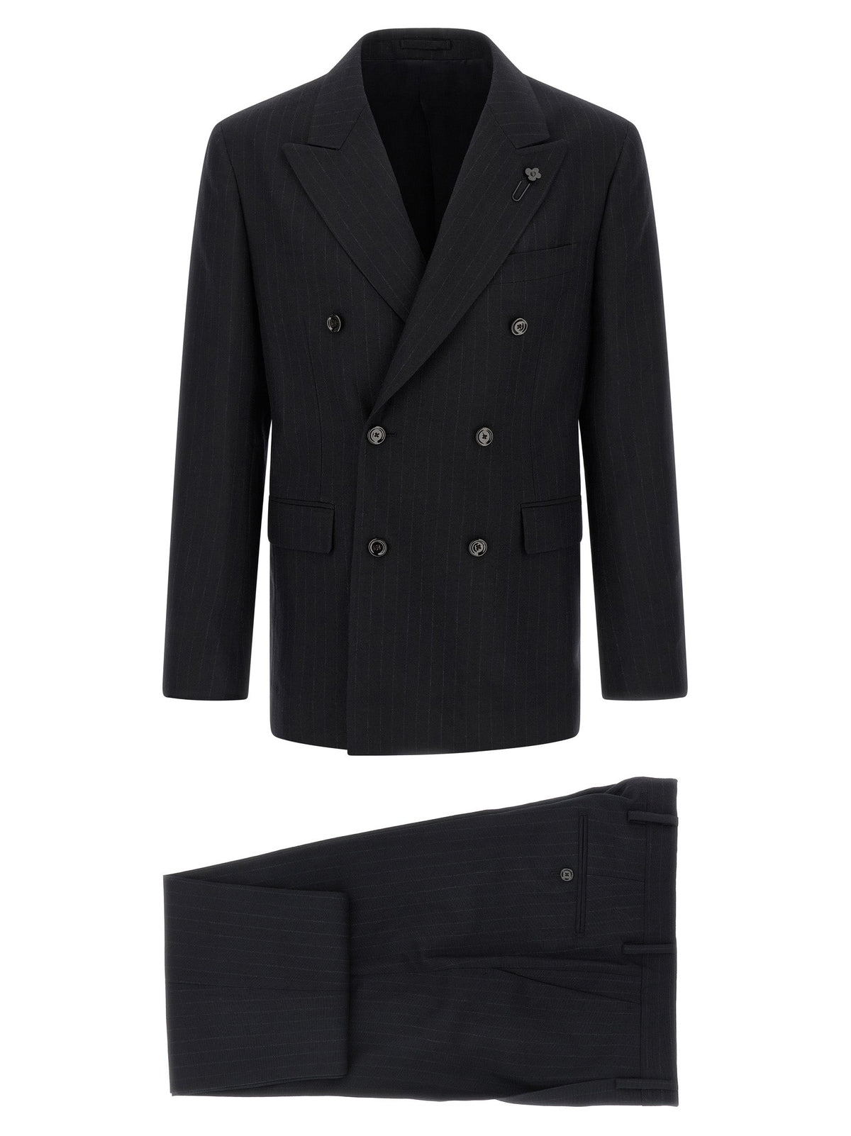 Lardini Blue Virgin Wool Two-Piece Suit