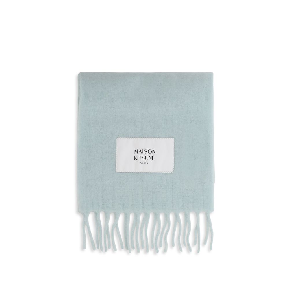 Maison Kitsuné Blue Polyamide Scarf