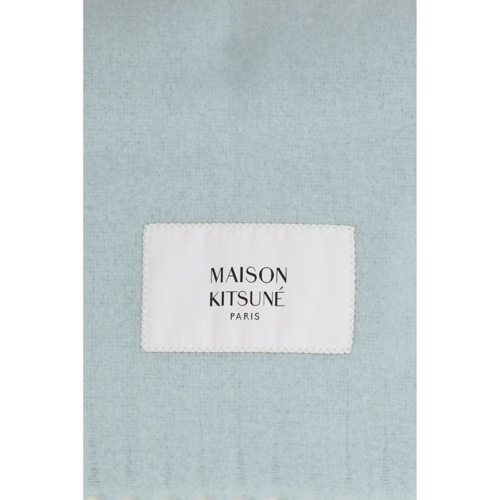 Maison Kitsuné Blue Polyamide Scarf