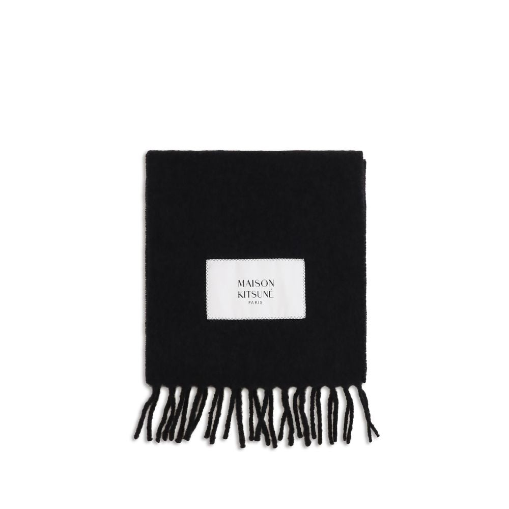 Maison Kitsuné Black Polyamide Scarf