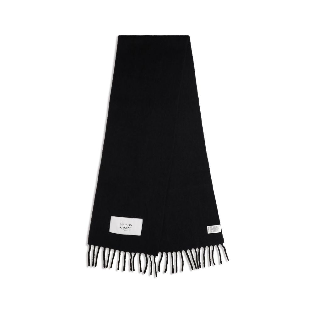 Maison Kitsuné Black Polyamide Scarf
