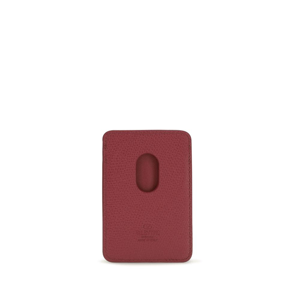 Valentino Garavani Red Calf Leather Bos Taurus Wallet