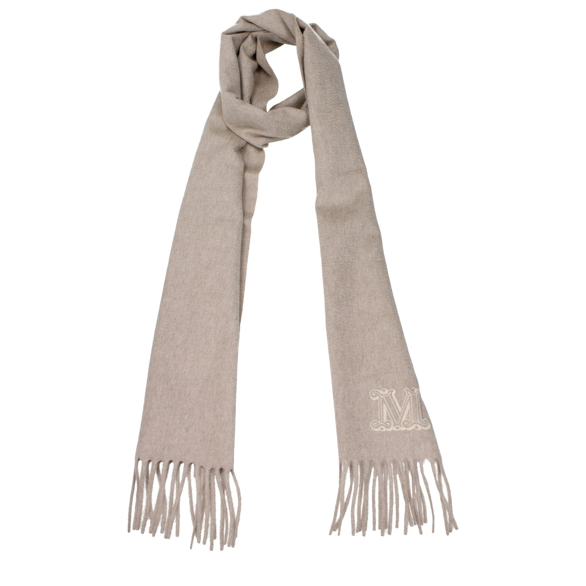 Max Mara Beige Cashmere Scarf
