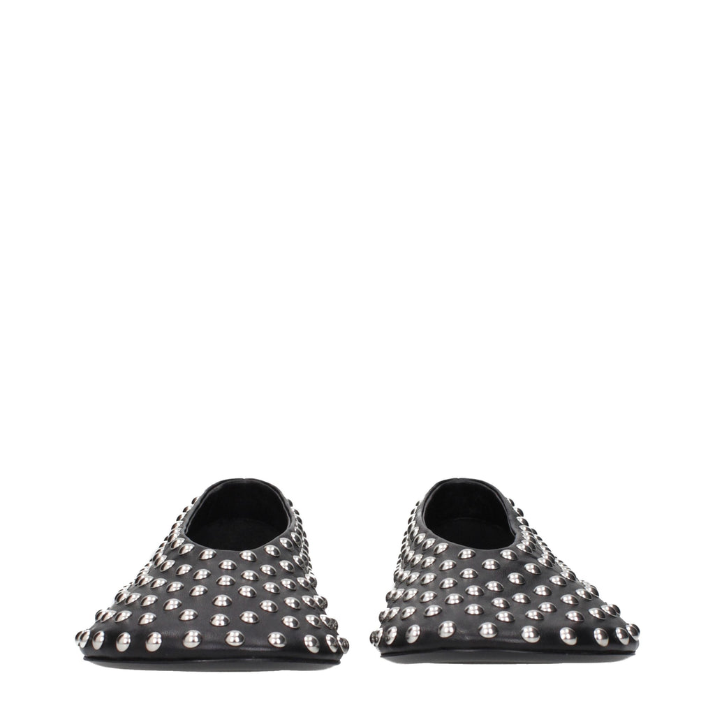 Jil Sander Black Leather Ballet Flats
