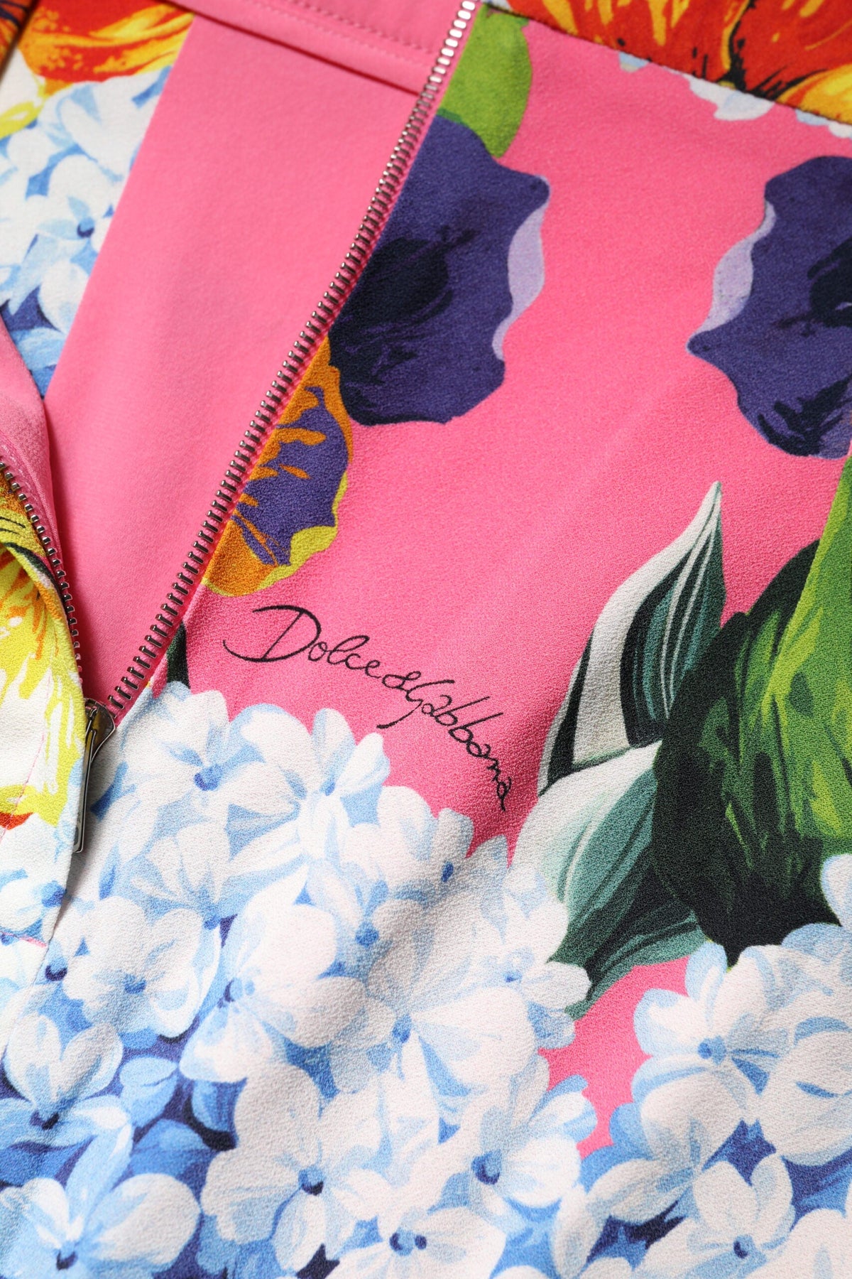 Dolce & Gabbana Multicolor Floral High Waist Midi Skirt