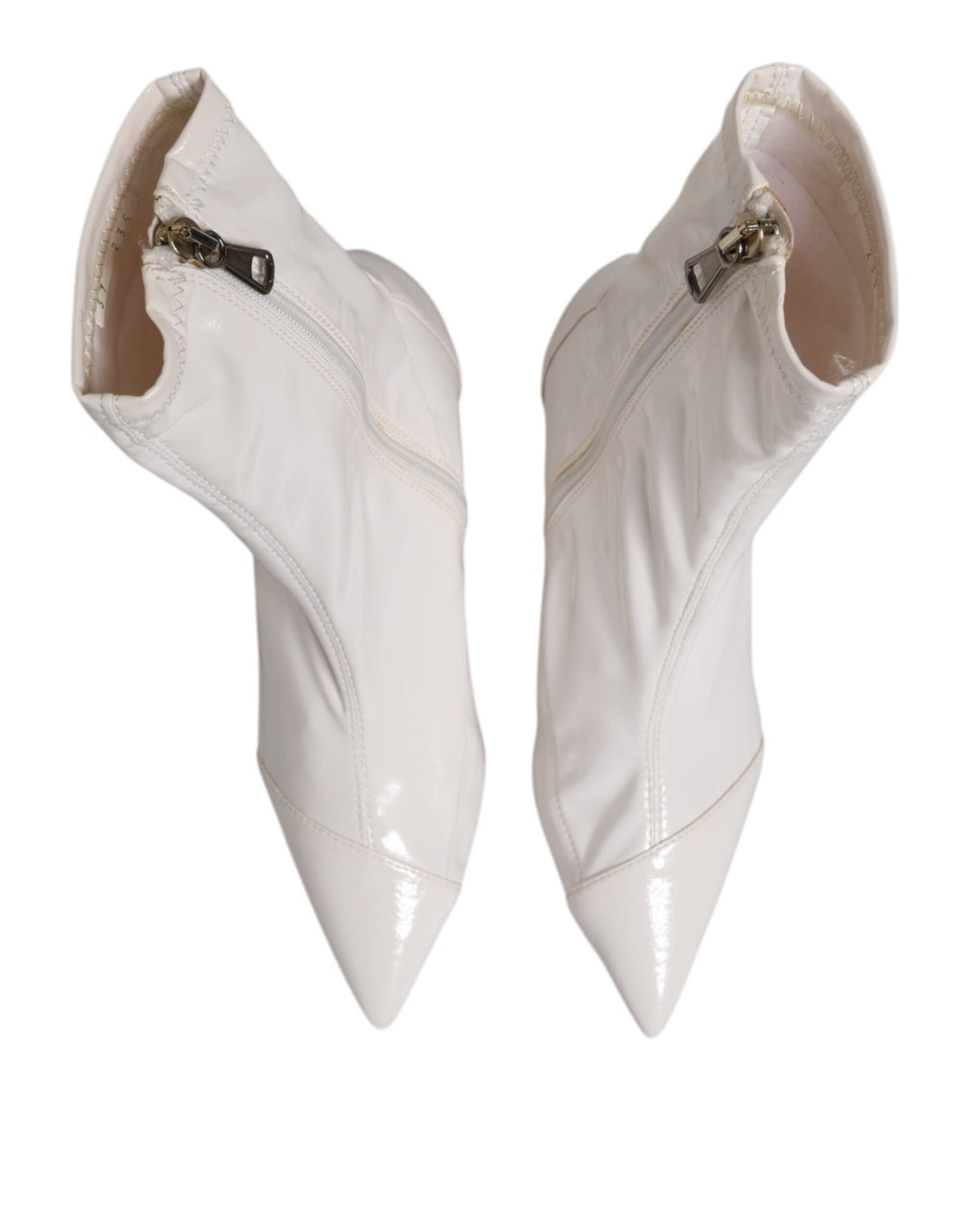 Elisabetta Franchi White Stiletto Heels Mid Calf Boots Shoes