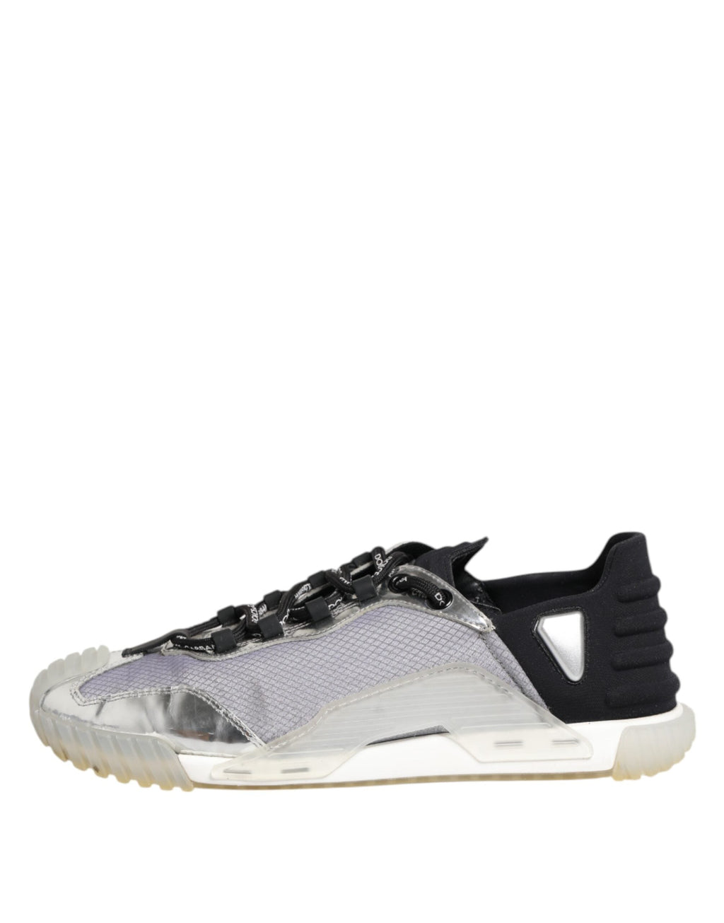 Dolce & Gabbana Black Silver NS1 Men Low Top Sneakers Shoes