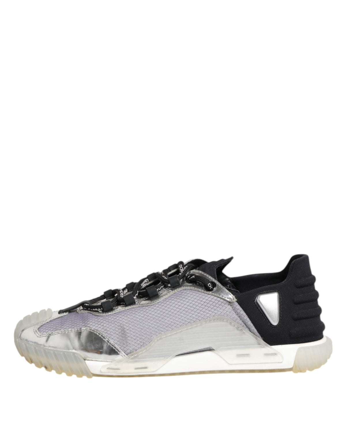 Dolce & Gabbana Black Silver NS1 Men Low Top Sneakers Shoes