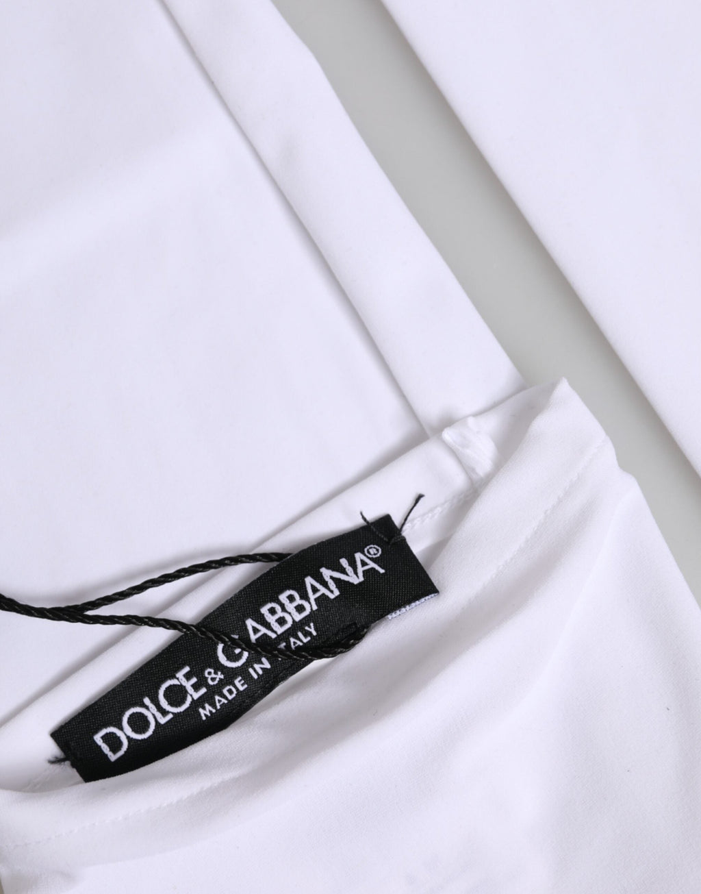 Dolce & Gabbana White Nylon Fingerless Elbow Length Women Gloves