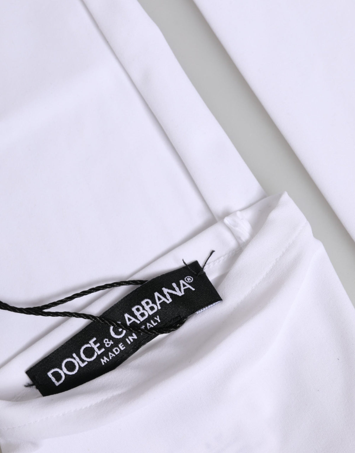 Dolce & Gabbana White Nylon Fingerless Elbow Length Women Gloves