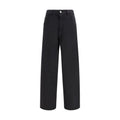 MM6 Black Cotton Casual Pants