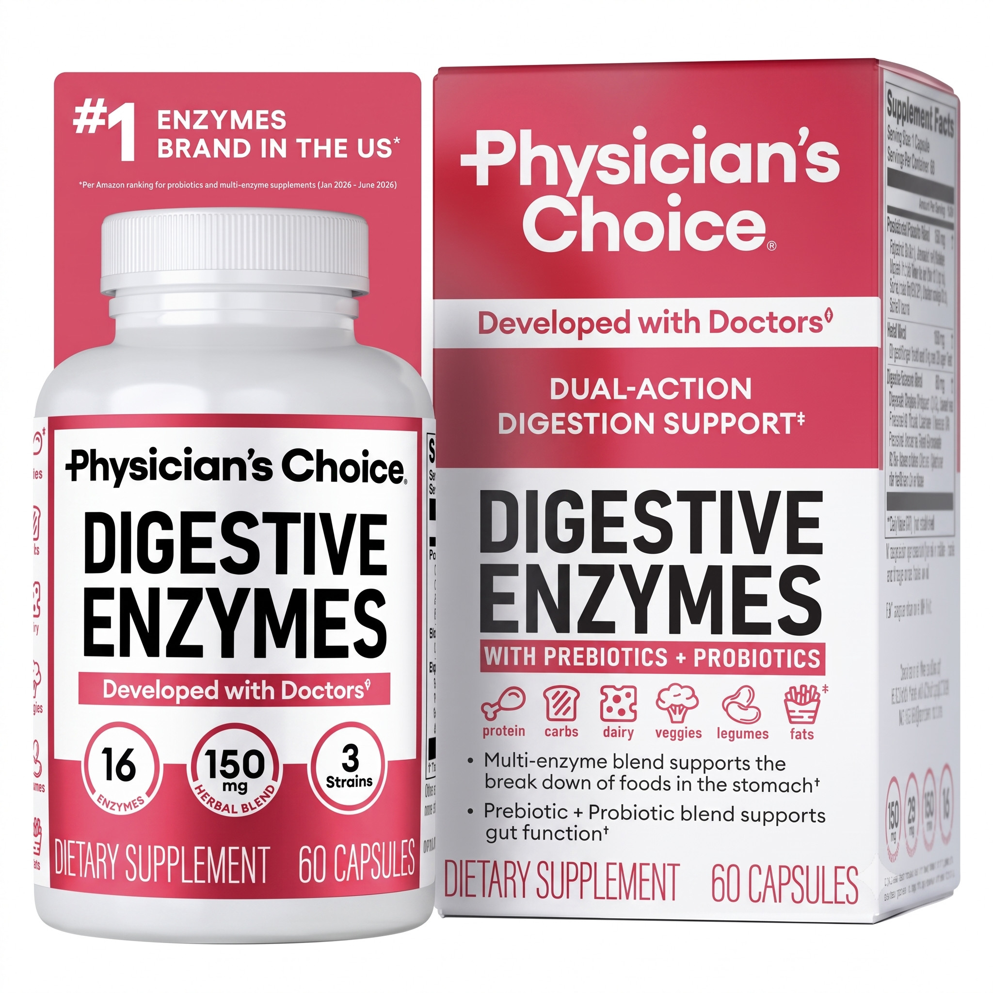 Digestive Enzymes for Bloating and Digestion 60 Capsules