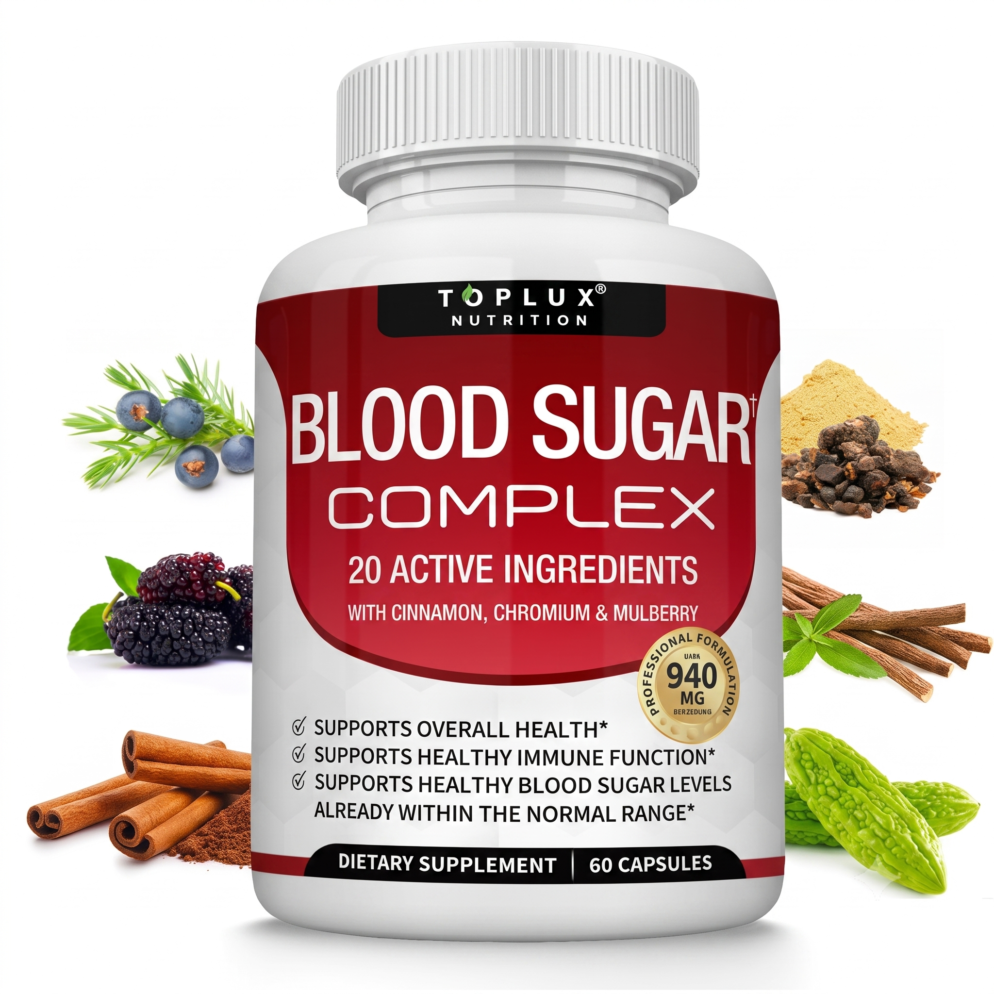 Blood Sugar Complex Supplement 60 Capsules