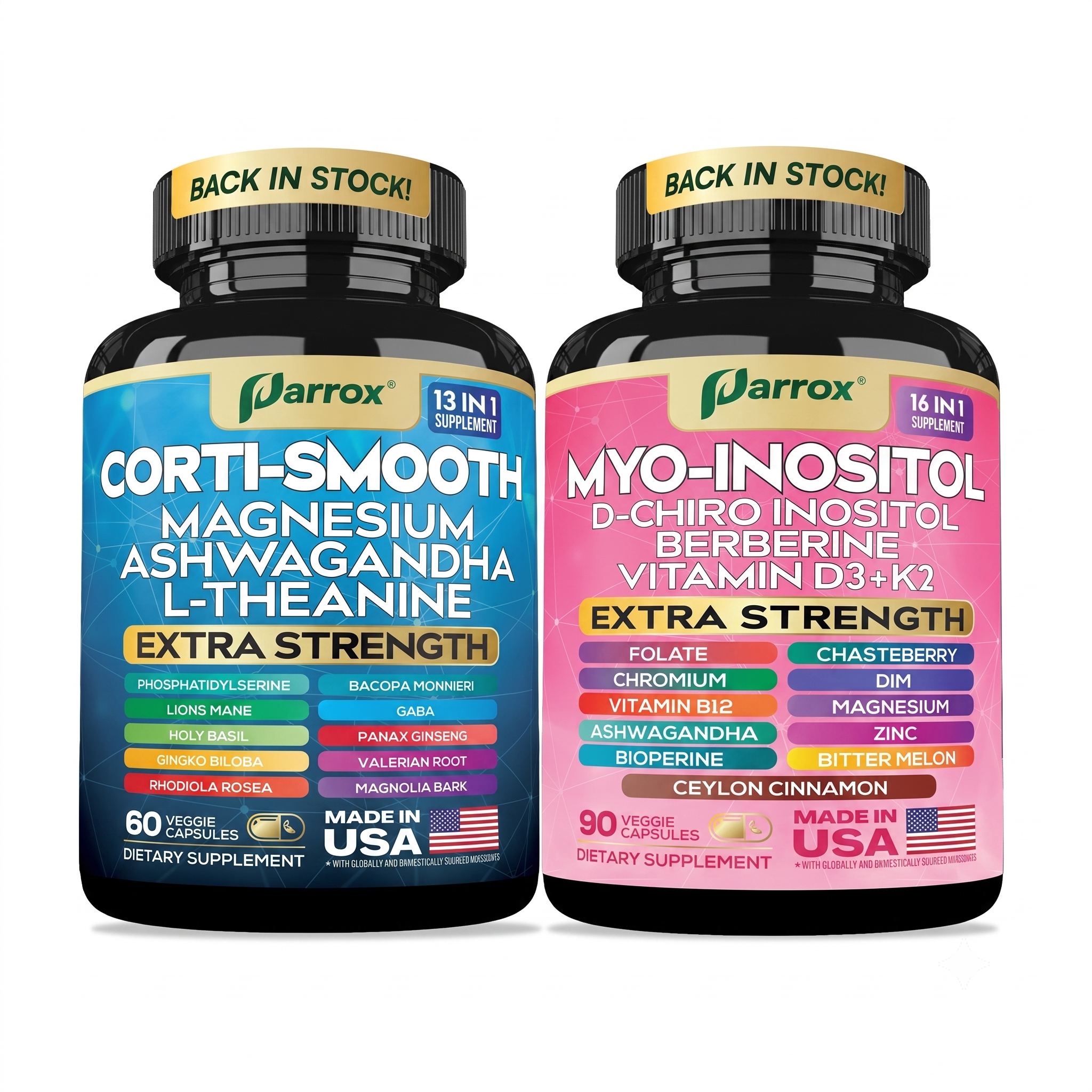 Cortisol Supplement Plus Myo Inositol Combo