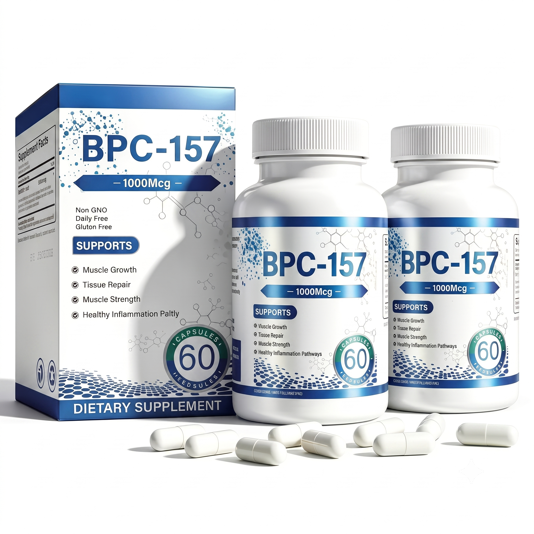 BPC 157 Peptide Capsules 1000mcg 120 Capsules