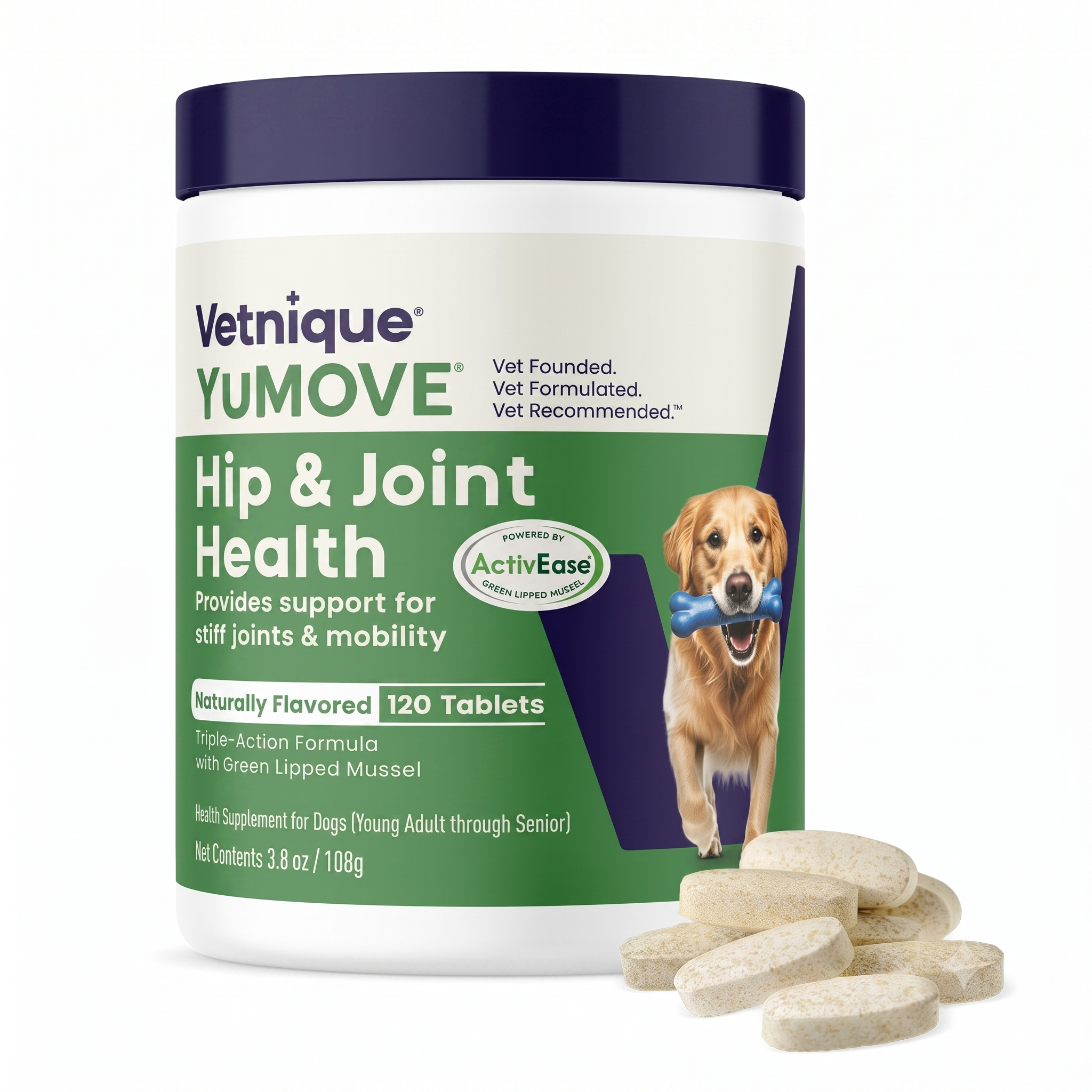 YuMOVE Joint and Hip Active Support Adult Dog 120 Tablets