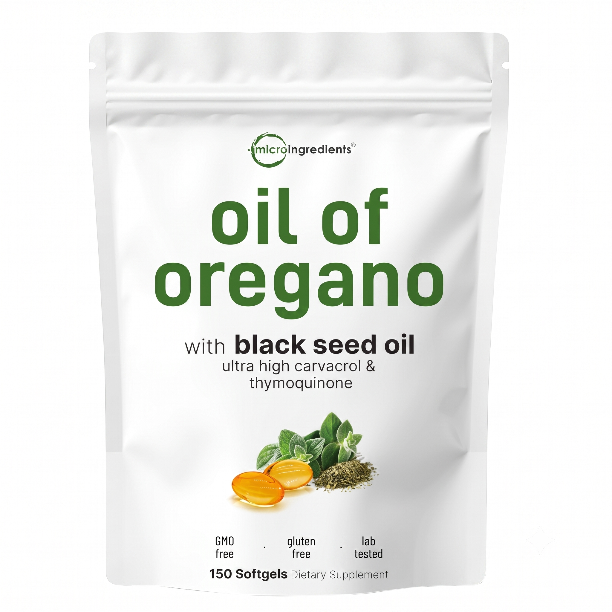 Micro Ingredients Oil of Oregano 150 Softgels