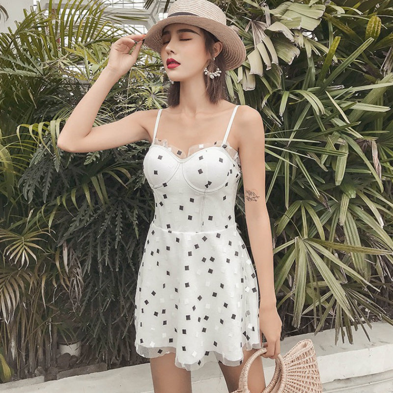 Women's White Sexy One-Piece Swimwear – Cutout Swimsuit